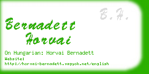 bernadett horvai business card